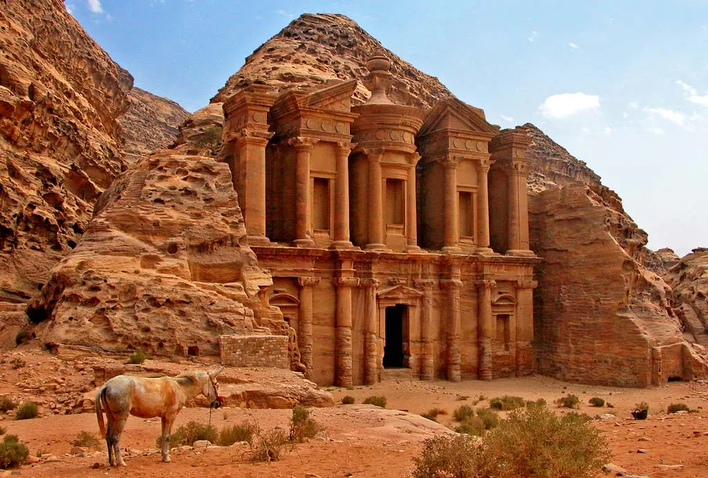 The Treasury building in the ancient city of Petra, Jordan